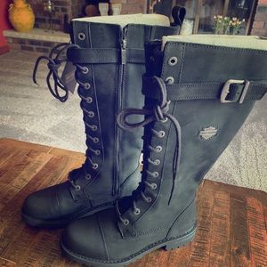 🏍 Harley-Davidson Savannah Black Leather Boots🏍